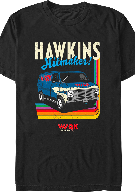 Hawkins Hitmaker WSQK Van Stranger Things T-Shirt - main product image