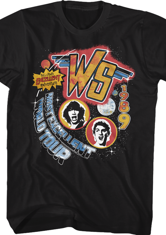 Wyld Stallyns 1989 Most Excellent World Tour Bill and Ted T-Shirt - main product image