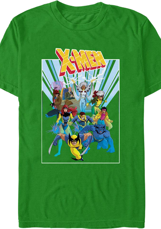 X-Men 90's Cartoon Cast Marvel Comics T-Shirt - main product image