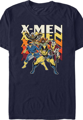 X-Men Characters And Stacked Logo Marvel Comics T-Shirt