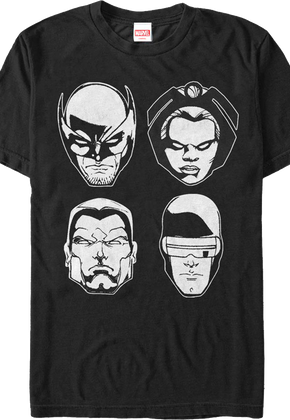 X-Men Four Heads Marvel Comics T-Shirt