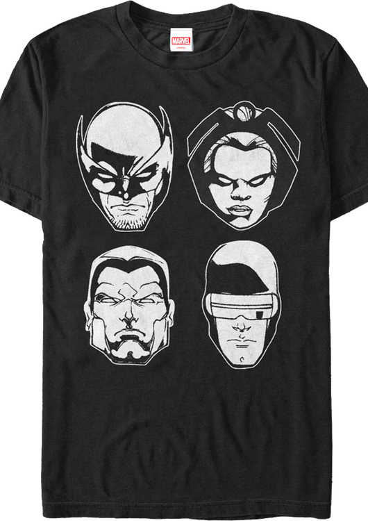 X-Men Four Heads Marvel Comics T-Shirt - main product image