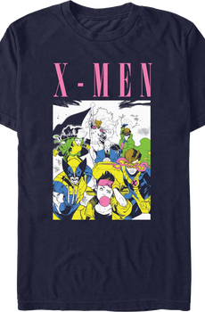X-Men Group Illustration Marvel Comics T-Shirt