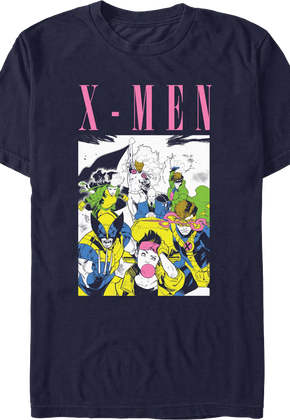 X-Men Group Illustration Marvel Comics T-Shirt