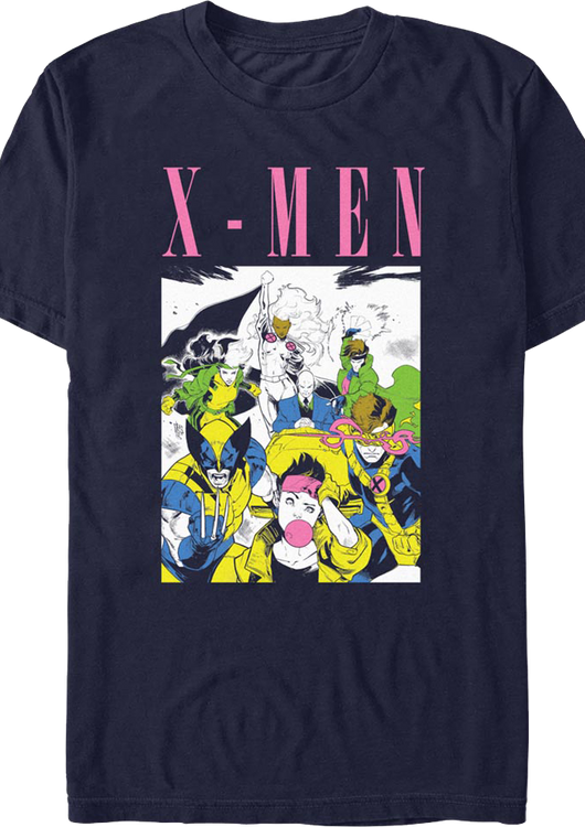 X-Men Group Illustration Marvel Comics T-Shirt - main product image
