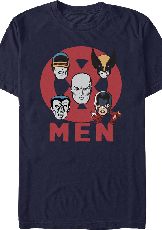X-Men Hero Heads Marvel Comics T-Shirt - main product image