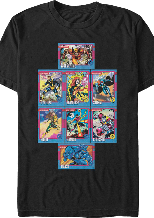 X-Men Trading Cards Marvel Comics T-Shirt - main product image
