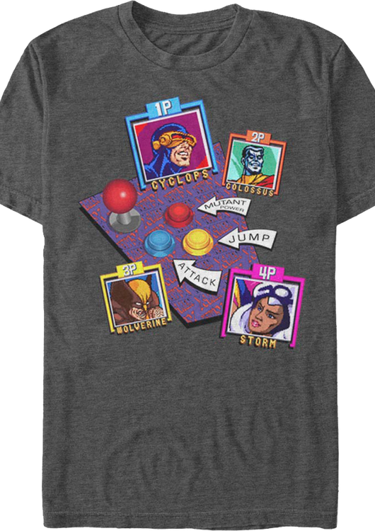 X-Men Arcade Game Marvel Comics T-Shirt - main product image