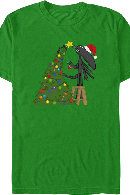 Xenomorph Christmas Tree Alien T-Shirtmain product image