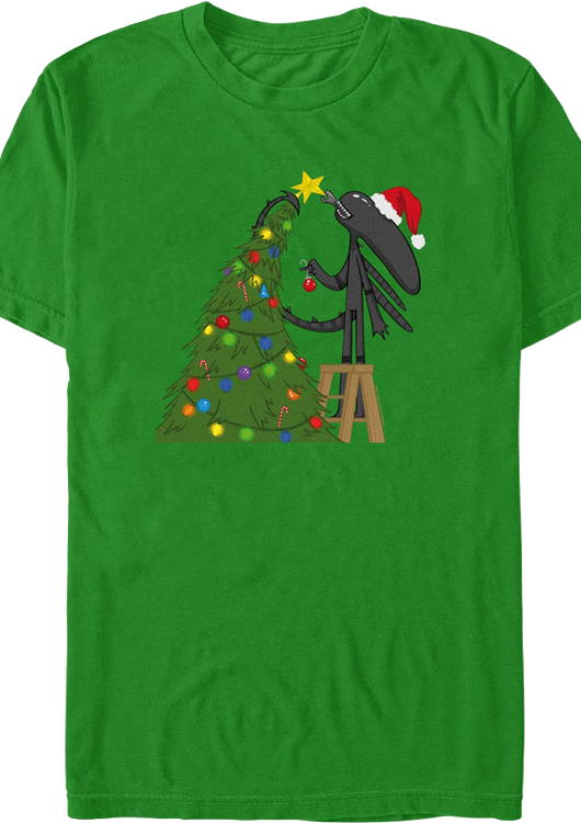 Xenomorph Christmas Tree Alien T-Shirt - main product image