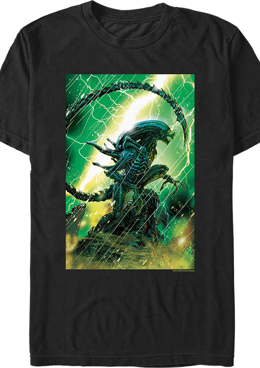 Xenomorph Rainstorm Alien T-Shirt - main product image