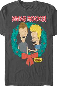 Xmas Rocks Wreath Beavis And Butt-Head T-Shirt