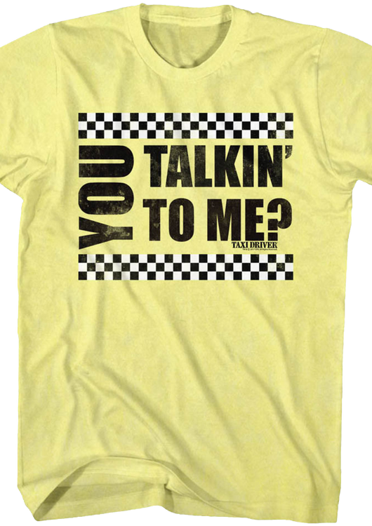 Yellow You Talkin' To Me Taxi Driver T-Shirt - main product image