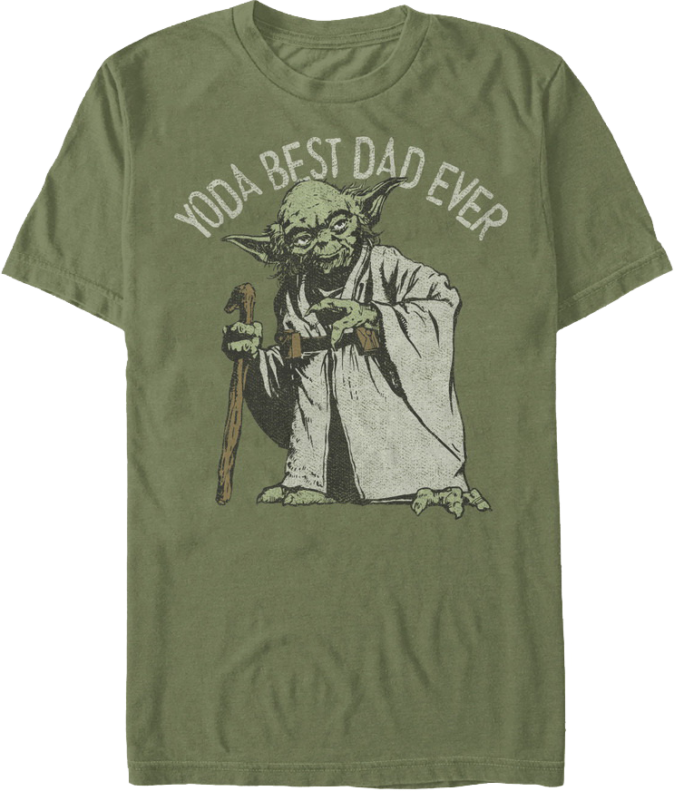 Yoda Best Dad Ever Star Wars T-Shirt - Main Image