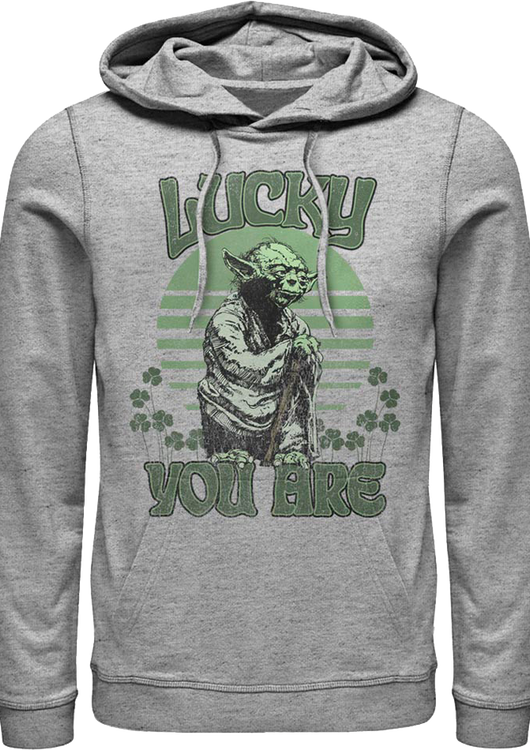 Yoda Lucky You Are Star Wars Hoodie - main product image