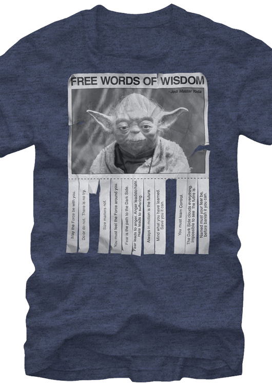 Yoda Words of Wisdom T-Shirt - main product image