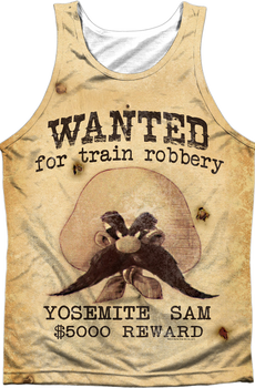 Yosemite Sam Wanted Poster Looney Tunes Tank Top