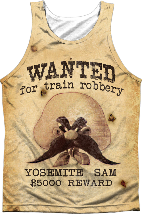 Yosemite Sam Wanted For Train Robbery Looney Tunes Tank Top - main product image