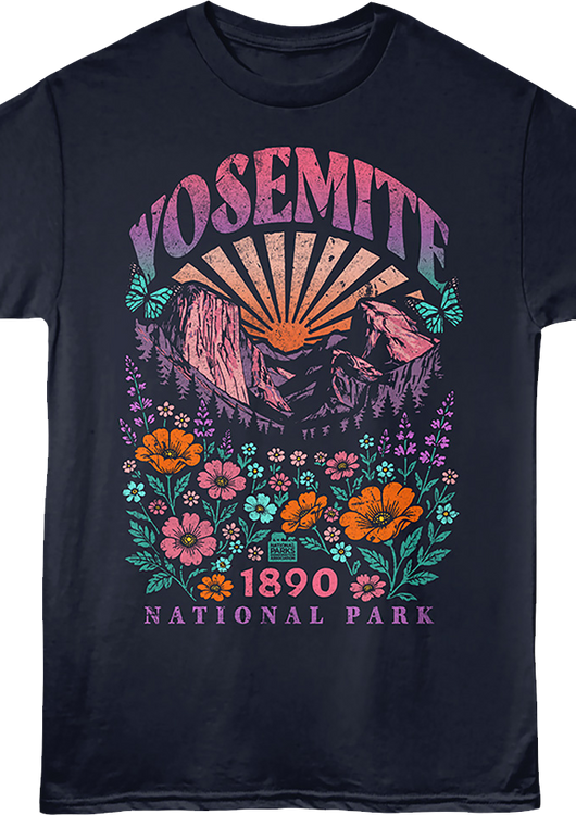 Floral Yosemite National Park T-Shirt - main product image