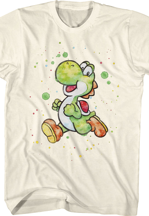 Yoshi Paint Splatter Super Mario Bros. T-Shirt
