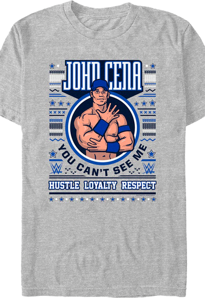 You Can't See Me Faux Ugly Christmas Sweater John Cena T-Shirt