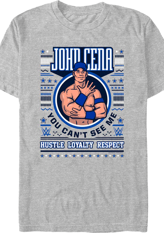 You Can't See Me Faux Ugly Christmas Sweater John Cena T-Shirt - main product image