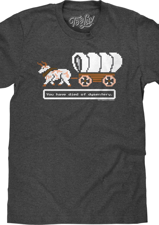 You Have Died of Dysentery Oregon Trail T-Shirt - main product image