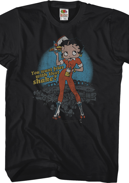 You Want Fries With That Shake Betty Boop T-Shirt - main product image