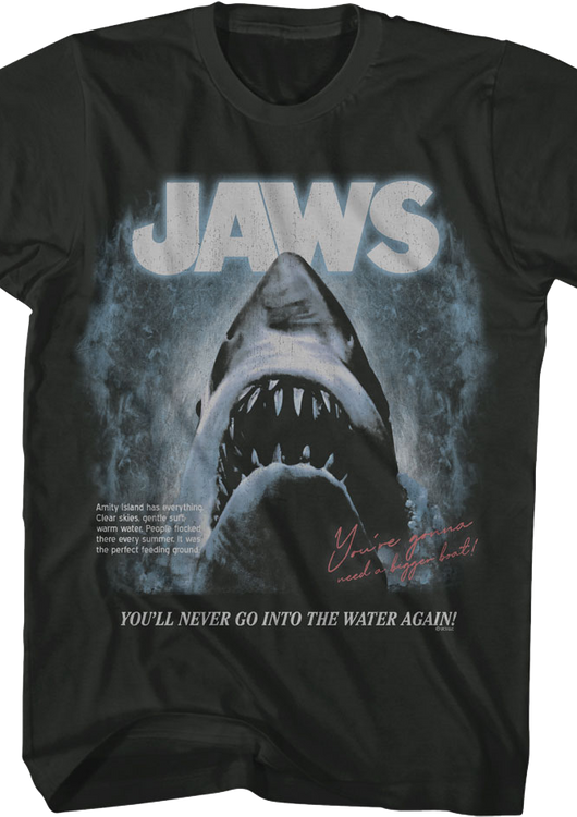 You'll Never Go Into The Water Again Jaws T-Shirt - main product image