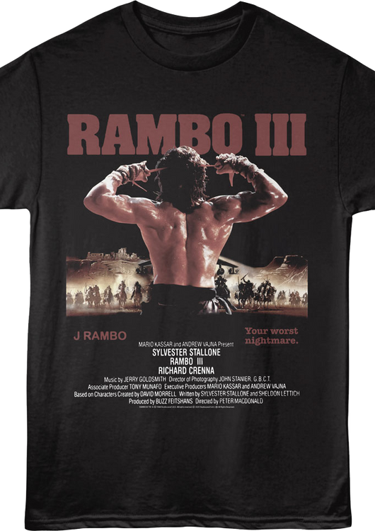 Your Worst Nightmare Rambo III T-Shirt - main product image