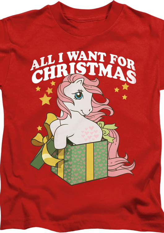 Youth All I Want For Christmas My Little Pony Shirt - main product image