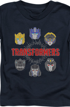 Youth Autobots And Decepticons Head Shots Transformers Shirt