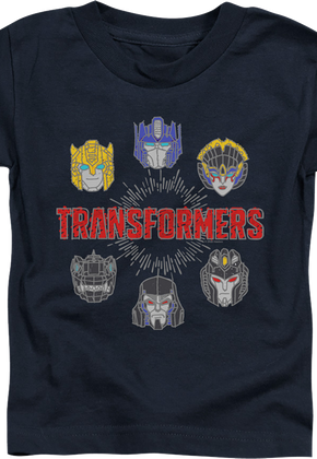 Youth Autobots And Decepticons Head Shots Transformers Shirt