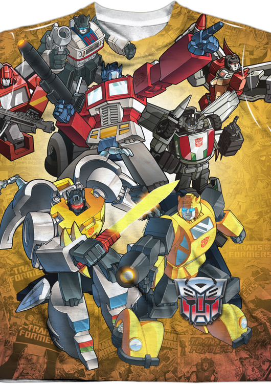 Youth Autobots Battle Decepticons Transformers Shirt - main product image