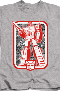 Youth Autobots Leader Optimus Prime Transformers Shirt