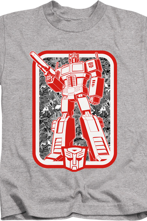 Youth Autobots Leader Optimus Prime Transformers Shirt - main product image