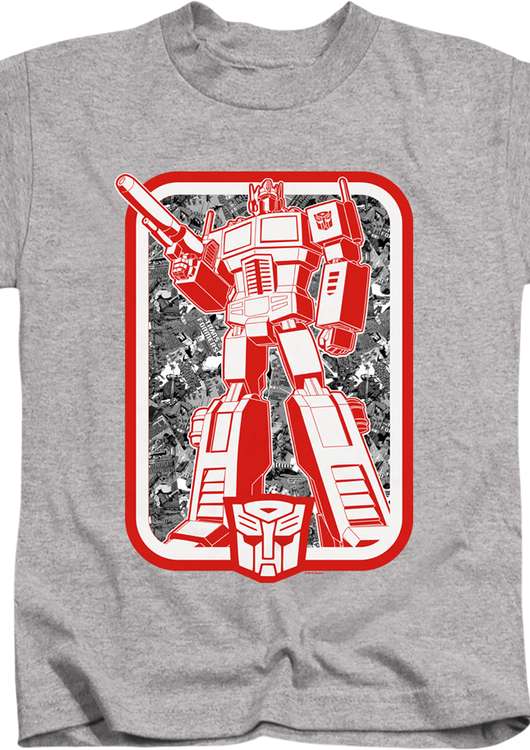 Youth Autobots Leader Optimus Prime Transformers Shirt - main product image