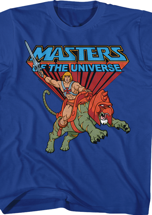 Youth Battle Cat and He-Man Masters of the Universe Shirt - main product image
