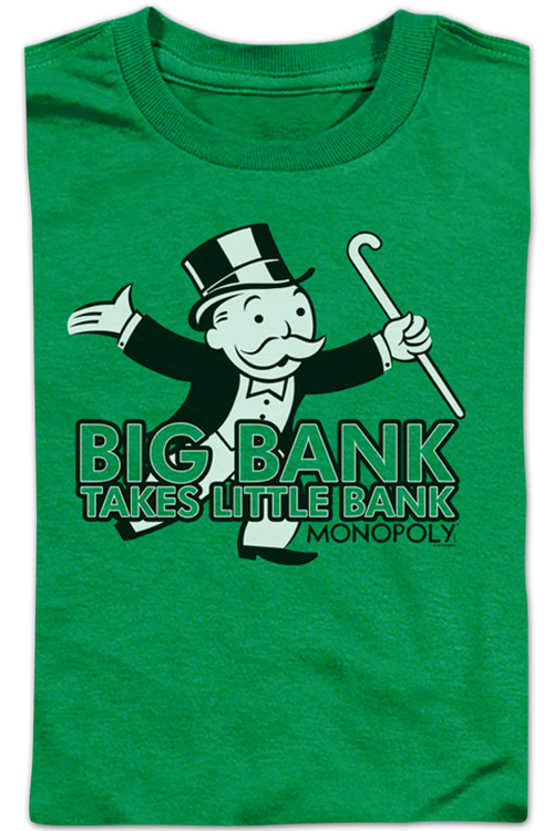 Youth Big Bank Takes Little Bank Monopoly Shirtmain product image