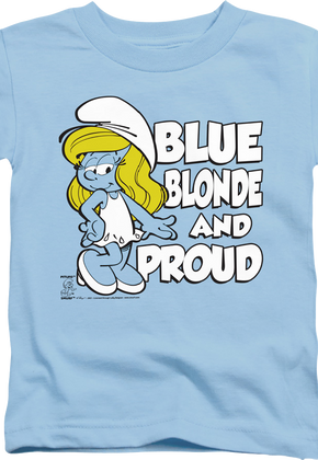 Youth Blue Blonde And Proud Smurfs Shirt