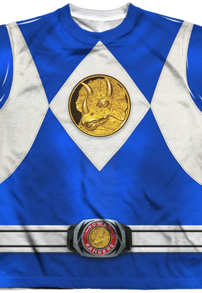 Youth Blue Ranger Sublimation Costume Shirt