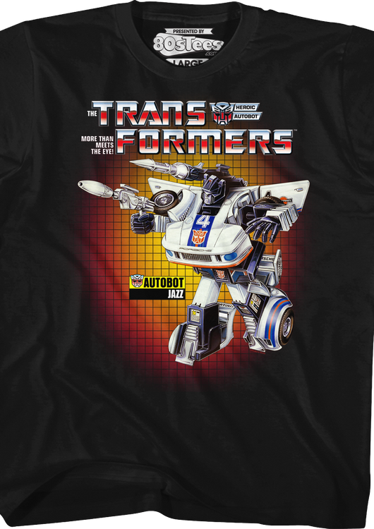 Youth Box Art Jazz Transformers Shirt - main product image