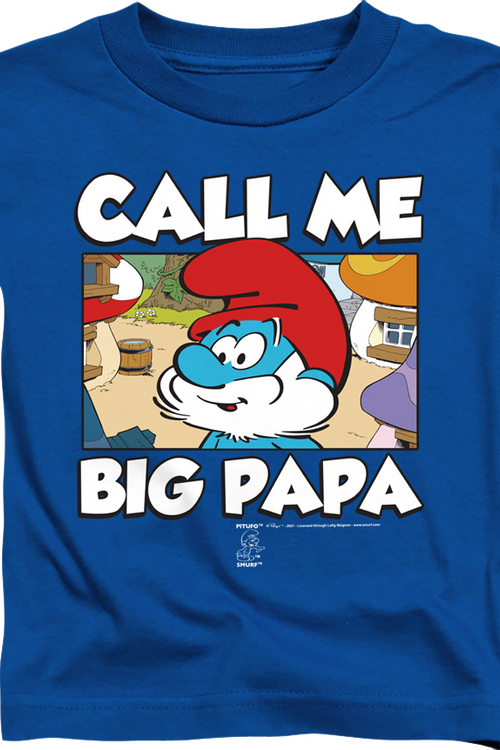 Youth Call Me Big Papa Smurfs Shirtmain product image