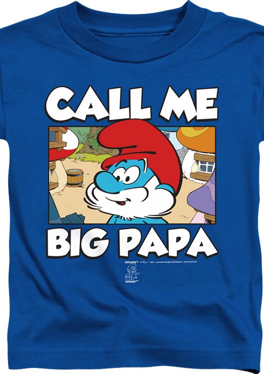 Youth Call Me Big Papa Smurfs Shirt - main product image