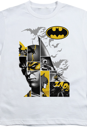 Youth Caped Crusader Collage Batman Shirt