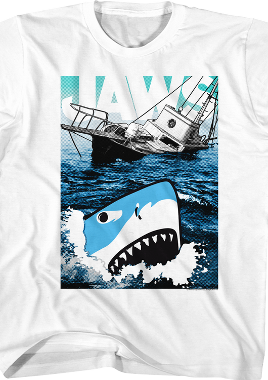 Youth Cartoon Shark Jaws Shirt - main product image