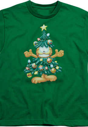 Youth Christmas Tree Garfield Shirt