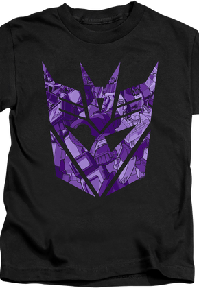 Youth Decepticon Logo Illustrations Transformers Shirt