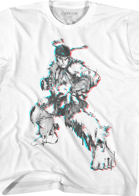 Youth Distorted Ryu Street Fighter Shirt - main product image
