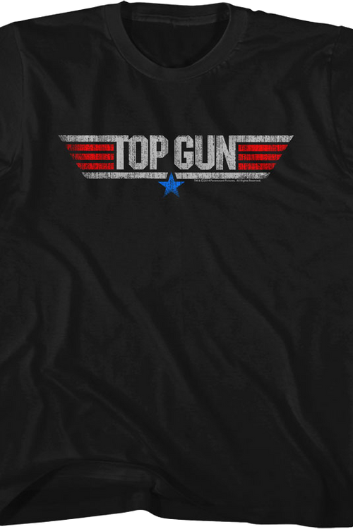 Youth Distressed Logo Top Gun Shirtmain product image